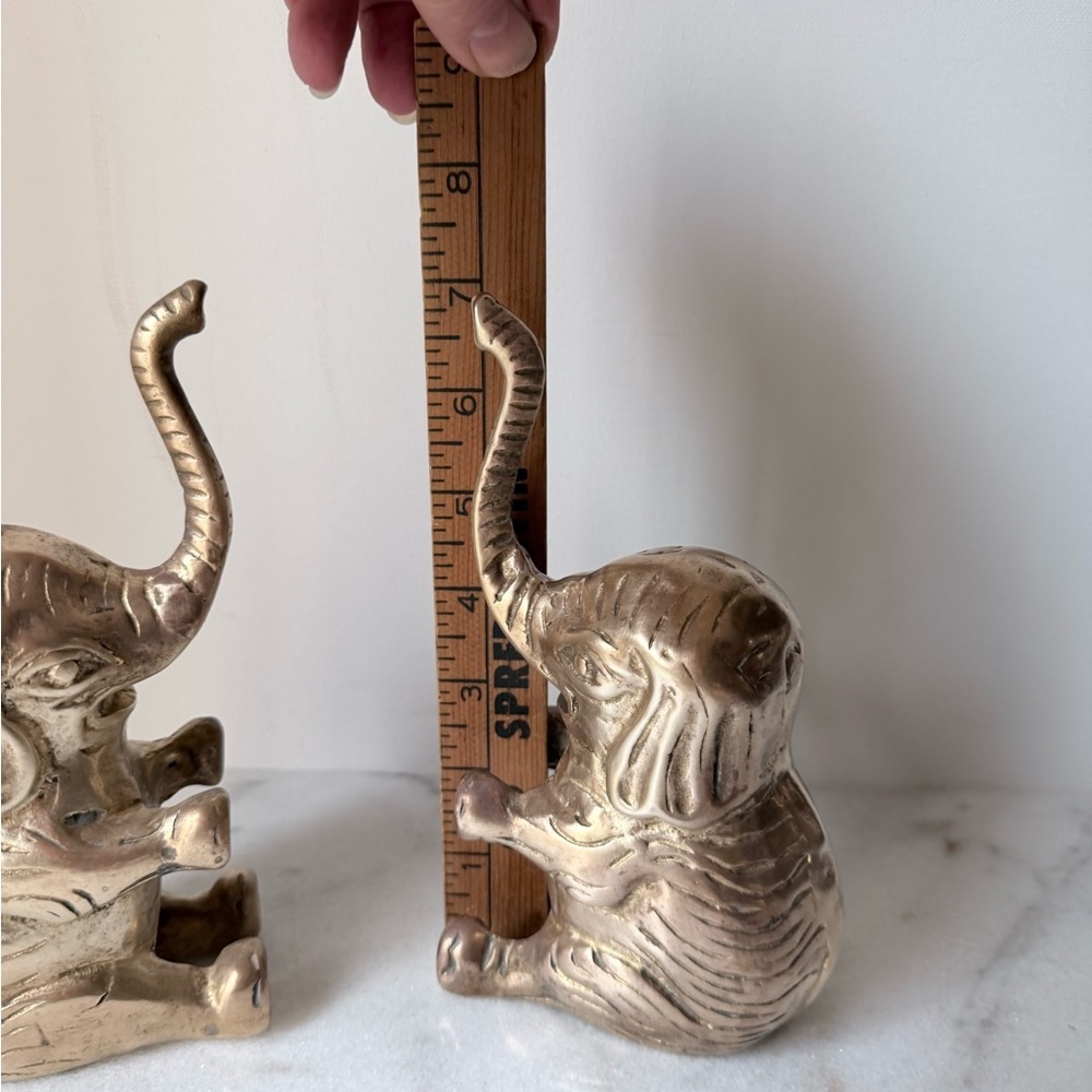 Gold Elephant Bookends brass - Picture 8 of 10